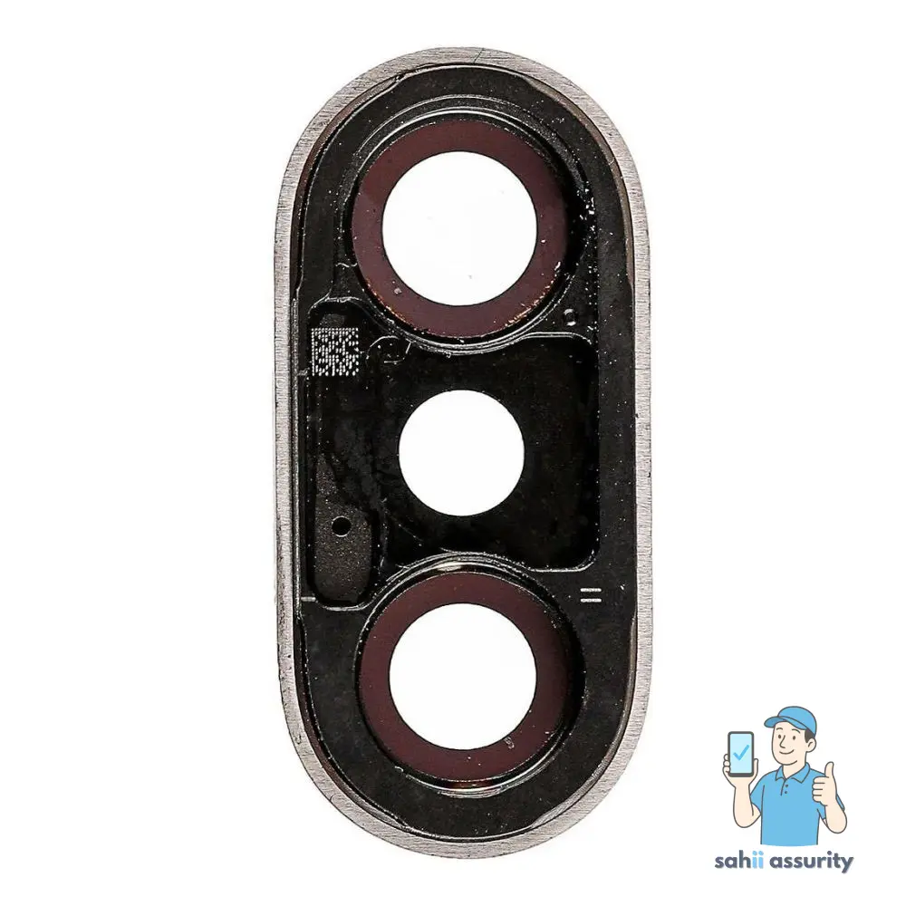 Camera Lens Glass with Frame for Apple iPhone X 256GB White thumbnail